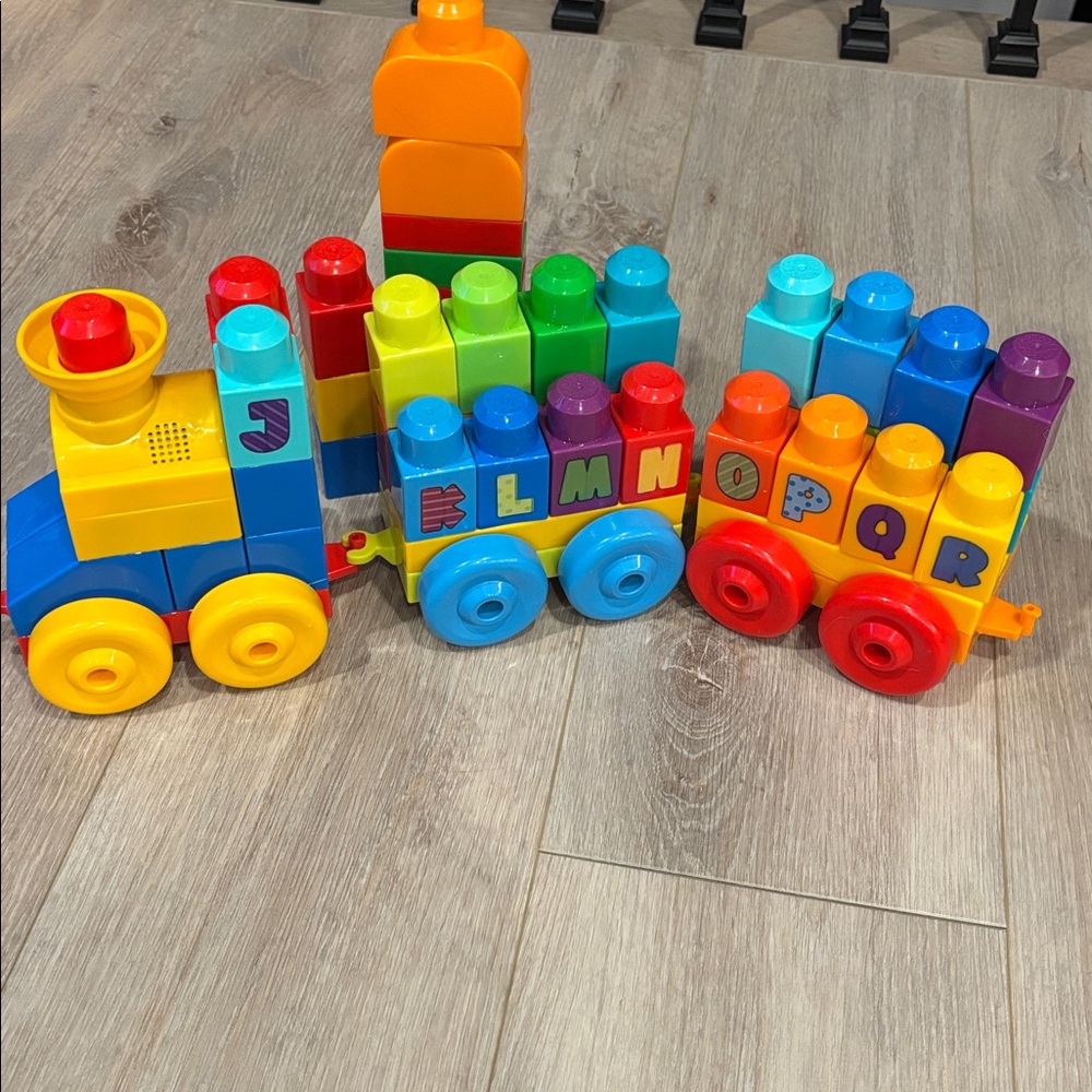 MEGA BLOKS First Builders Building Blocks Toy Set, ABC Musical Train - Picture 4 of 4